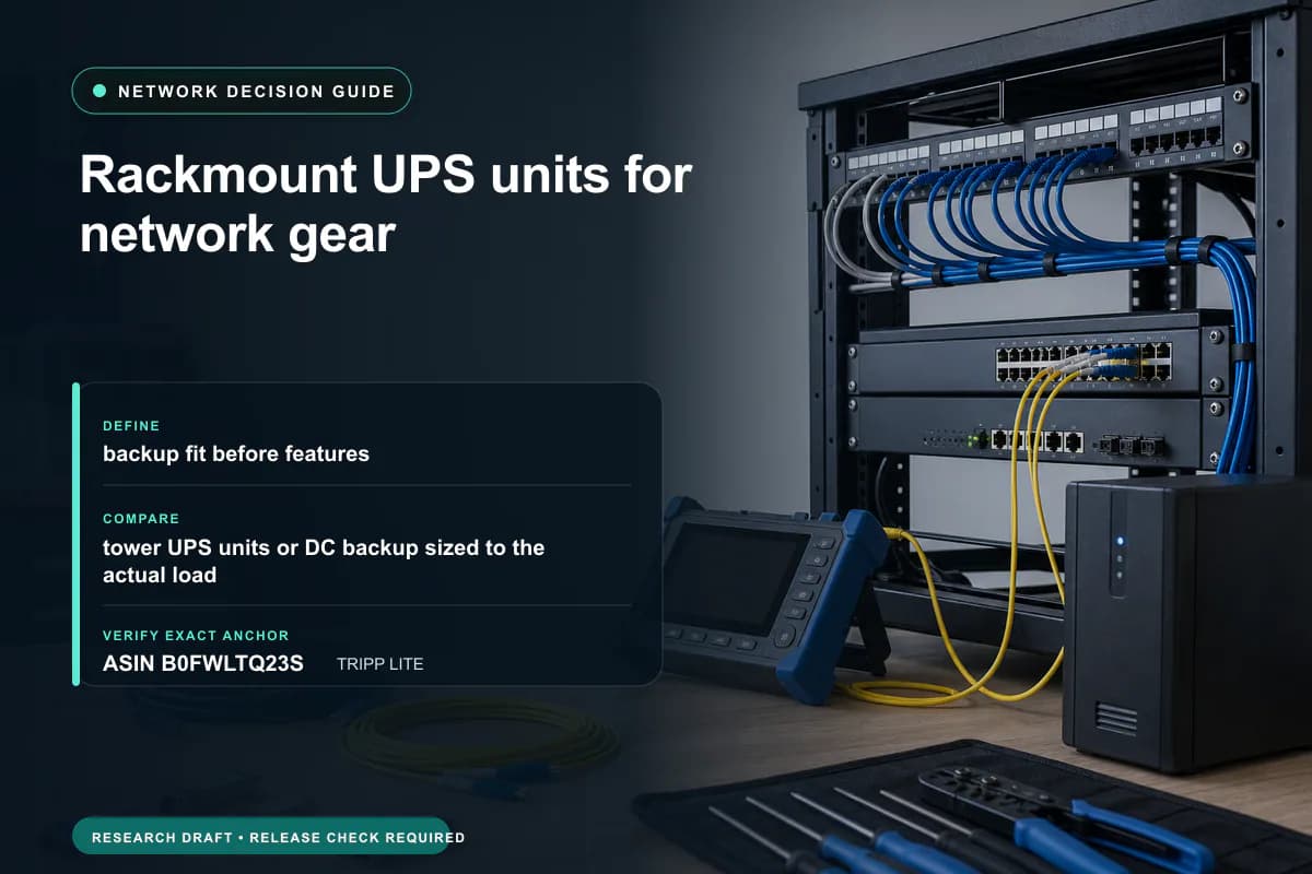 Editorial buying worksheet for rackmount ups units for network gear showing fit, compatibility, ownership checks, and the simpler alternative