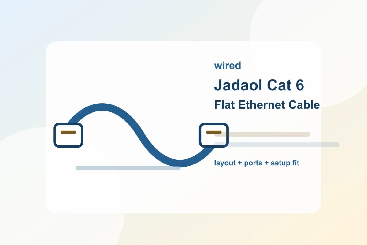 Jadaol Cat 6 Flat Ethernet Cable